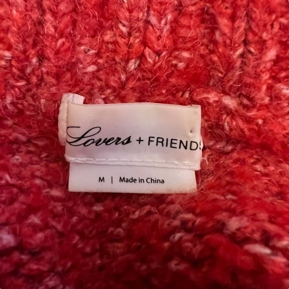 Lovers + Friends x Revolve - Kirkland Crew Sweater in Red & White Sz S - Picture 6 of 8